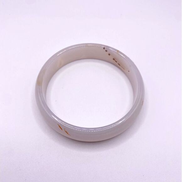 White Agate Stone Bracelet 7 inches Wrist - Picture 3 of 5